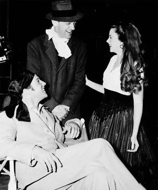 Fred Astaire, Gene Kelly, and Judy Garland on the set of "The Pirate"