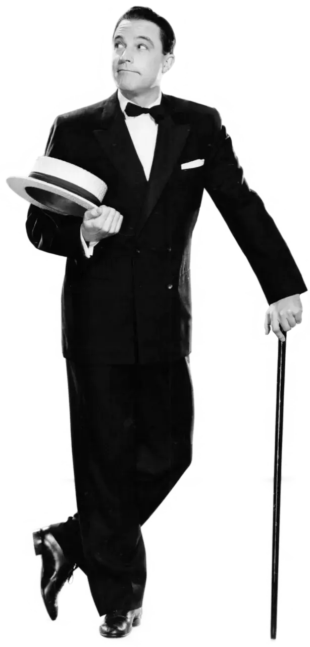 Gene Kelly with a hat and cane