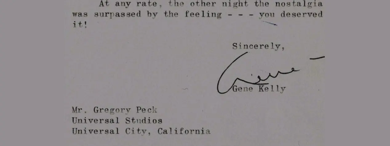 Gene Kelly telegram